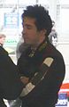 Álvaro Parente in his team garage at Silverstone Circuit (2010)