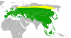 Aire de répartition du Moineau friquet