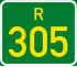 Regional route R305 shield