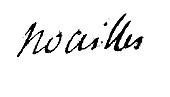 signature de Louis Marie Antoine de Noailles