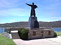 Statue of Sir Paul Strzelecki in the Snowy Mountains town of Jindabyne.