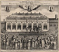 Print of Execution of King Charles I of England 1649; the executioner is masked