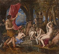 Diana and Actaeon, 1556–1559, owned jointly by London's National Gallery and the National Gallery of Scotland, Edinburgh