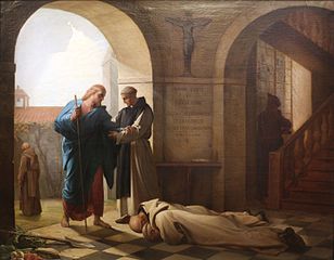 Jules Dauban, Réception d'un étranger chez les Trappistes, 1864