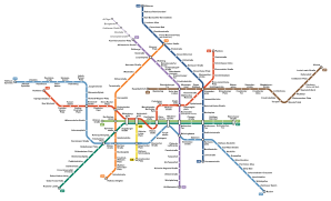 Carte topologique du métro de Berlin.