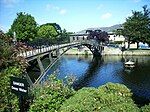 Iron Bridge across Lake to Walton Hall