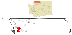 Location in Whatcom County and the state of Washington