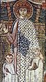 St George (previously identified as St Demetrius) with children: one of the few mosaics that escaped destruction from the iconoclasts