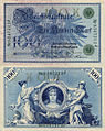 100馬克 – 戰後綠印章版，1908年2月7日