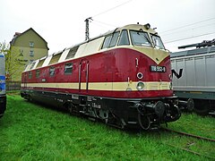 Government train locomotive 118 552 at the Dresden Steam Locomotive Festival 2016