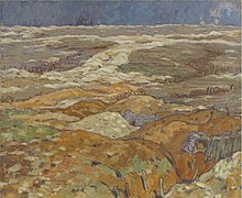 A. Y. Jackson : Tranchées près d'Angres (1918) Collection du Musée canadien de la guerre