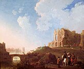 Dutch Baroque, Landscape with the Ruins of the Abbey of Rijnsburg, Cuyp, 1645
