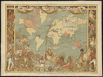 「イギリス帝国地図」『グラフィック』1886年7月24日号付録