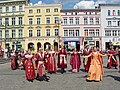 Cérémonies sur la place du Vieux Marché à Bydgoszcz - danse du groupe Ziemia Bydgoska, 3 mai 2007