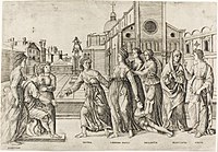 The Calumny of Apelles, engraving
