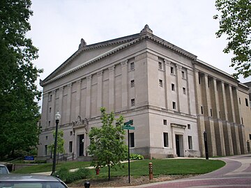 Cartwright Hall, previously known as the Administration Building and later as the Auditorium building, May 2009
