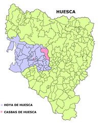 Casbas de Huesca – Mappa