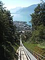 Entre La Baume et la station du Mont-Pèlerin ; vue sur Vevey et le lac Léman