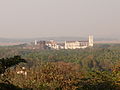 A distant view of Old Goa today with the majestic churches and cathedrals rising above the lush green areas surrounding them