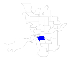 Location within the city of Spokane