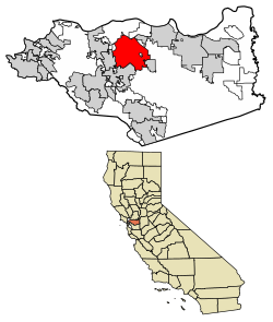 Location of Concord in Contra Costa County