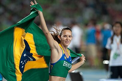 Fabiana Murer, campeã mundial do salto com vara.