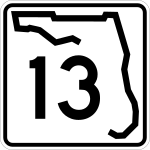 Straßenschild der Florida State Road 13