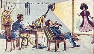 Visioconférence en l'an 2000 (années 1900).