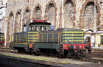 Italian electric locomotive E.321.111 (A unit) coupled with E.322.111 (B unit), Italy