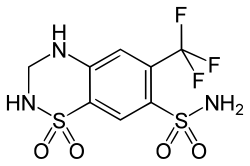 Strukturformel von Hydroflumethiazid