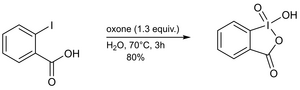 Oxidation of 2-iodobenzoic acid to IBX