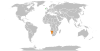 Location map for Ireland and Namibia.