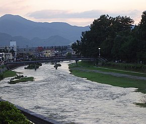 Morioka'da Kitakami Nehri