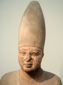 Osiride statue of the 11th Dynasty pharaoh Mentuhotep III, on display at the Museum of Fine Arts, Boston.