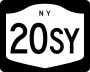 New York State Route 20SY marker