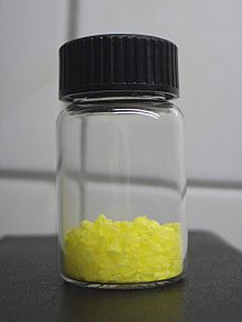 Sample of niobium(V) chloride