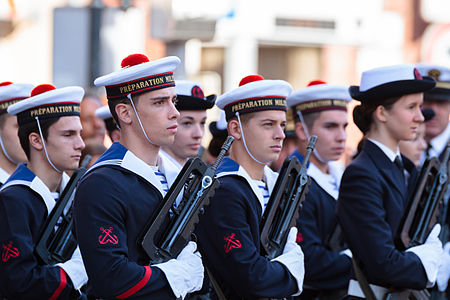 La préparation militaire marine lors des cérémonies du 11 novembre 2014, Toulouse.