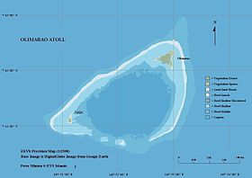 Carte de l'atoll d'Olimarao