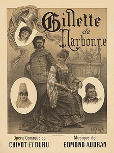 Gillette de Narbonne poster, by Paul Maurou (restored by Adam Cuerden)