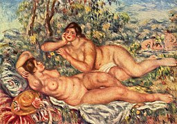 Las bañistas, cuadro de Renoir de 1918-1919 en el Museo de Orsay en París.