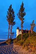 Point Betsie Lighthouse at sunset, 23 September 2021