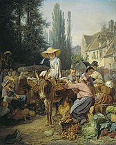 Market in Fontainebleau by Gruzinsky