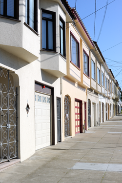 Row houses in the Excelsior District