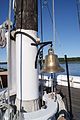 Sherman Zwicker, a wooden auxiliary schooner moored at the Maine Maritime Museum in Bath, Maine, USA