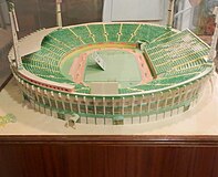 Maqueta del antiguo estadio, demolido en 2003.