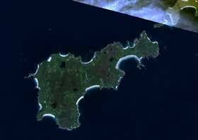 Vue satellite de Tiree.