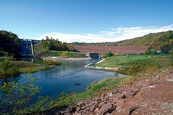 The dam for Raystown Lake