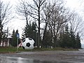 Sculpture of Soccer ball near the sports complex