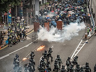 The police used tear gas to disperse the protesters.