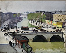 Le pont Saint-Michel, par Albert Marquet, 1908, salle 27 du musée de Grenoble.